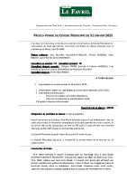 2025 01 31 – PV Conseil Municipal